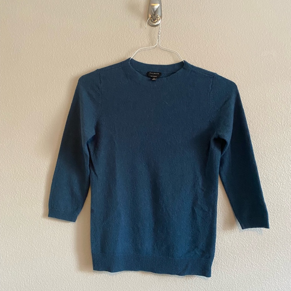 Talbots Cashmere Sweater with 3/4 Sleeves